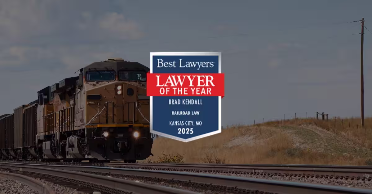 Brad Kendall Named 2025 Best Lawyers "Lawyer of the Year" for Railroad Law in Kansas City, MO