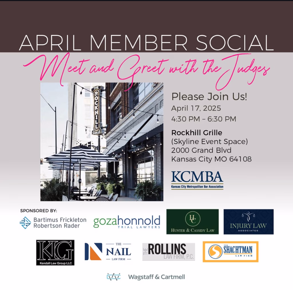 April Member Social KCMBA Judge Meet and Greet Sponsored by Kendall Law Group